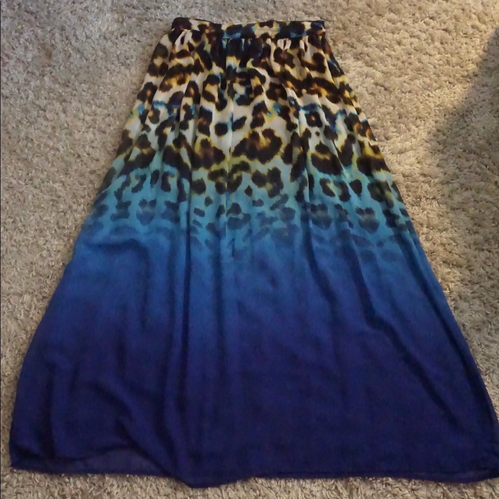 Colorful Leopard Long Skirt